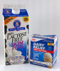 Lactose-free milk products are easily available at the supermarkets. 