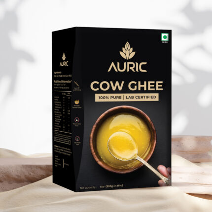 Auric Lab Certified Cow Ghee 1L | 100% Pure and Natural | Desi Ghee | Highly Nutritious | Helps Keep Your Heart Healthy | Boost Immunity & Energy